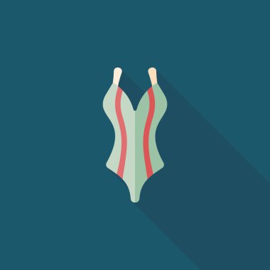Yüzme uygun uzun gölge, eps10 ile düz simgesi