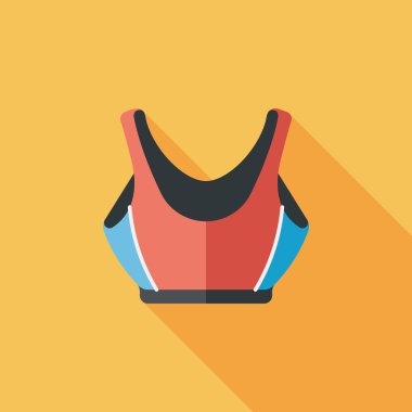 Yüzme uygun uzun gölge, eps10 ile düz simgesi