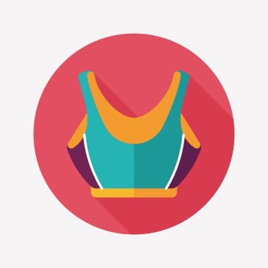 Yüzme uygun uzun gölge, eps10 ile düz simgesi