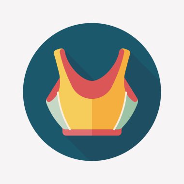 Yüzme uygun uzun gölge, eps10 ile düz simgesi