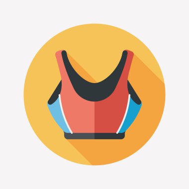 Yüzme uygun uzun gölge, eps10 ile düz simgesi