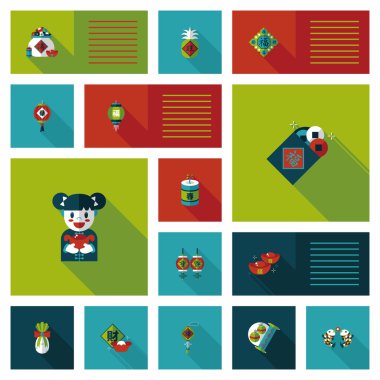 Çin yeni yılı düz UI arka plan, eps10