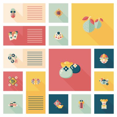 Çin yeni yılı düz UI arka plan, eps10