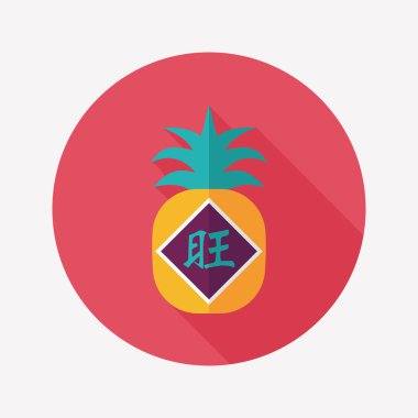 Çin yeni yılı uzun gölge, siz gönderdikten sonra eps10, düz simgesiyle