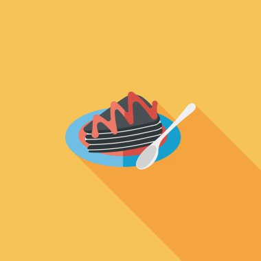 Uzun Gölge, eps10 ile pasta düz simgesi