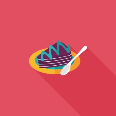 Uzun Gölge, eps10 ile pasta düz simgesi