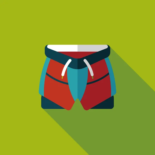 Fietsen shorts platte pictogram met lange schaduw, eps10 — Stockvector