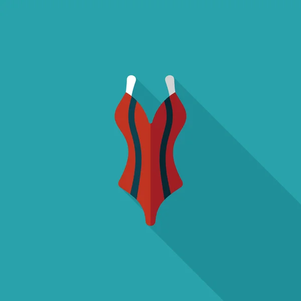 Κολύμπι κοστούμι επίπεδη εικόνα με πολύ σκιά, eps10 — Διανυσματικό Αρχείο