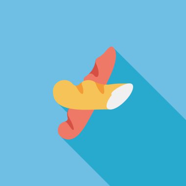 Uzun Gölge, eps10 ile Fransız ekmeği düz simgesi