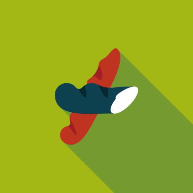 Uzun Gölge, eps10 ile Fransız ekmeği düz simgesi