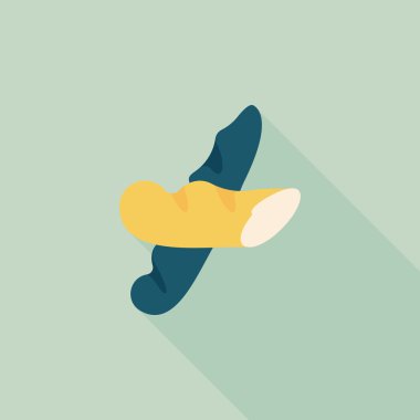 Uzun Gölge, eps10 ile Fransız ekmeği düz simgesi