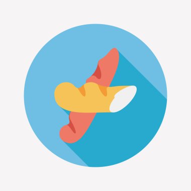 Uzun Gölge, eps10 ile Fransız ekmeği düz simgesi