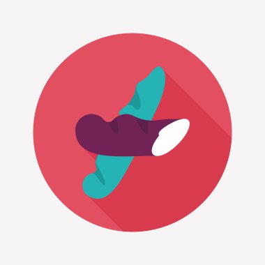 Uzun Gölge, eps10 ile Fransız ekmeği düz simgesi