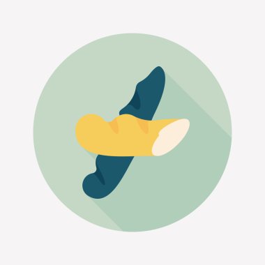 Uzun Gölge, eps10 ile Fransız ekmeği düz simgesi