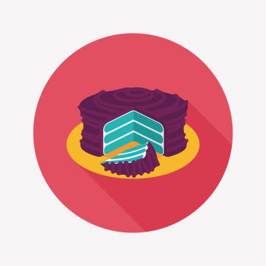 Uzun Gölge, eps10 ile pasta düz simgesi