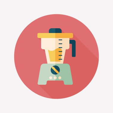 Uzun Gölge, eps10 ile mutfak eşyaları meyve sıkacağı düz simgesi