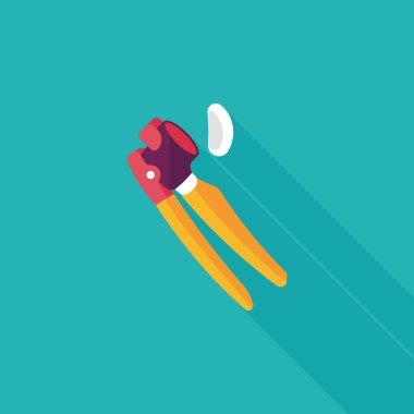 Uzun Gölge, eps10 ile mutfak eşyaları sarımsak aracı düz simgesi