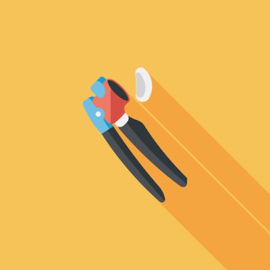 Uzun Gölge, eps10 ile mutfak eşyaları sarımsak aracı düz simgesi