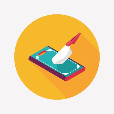 uzun gölge ile yönetim kurulu ve bıçak düz simgesi doğrama mutfak eşyaları,