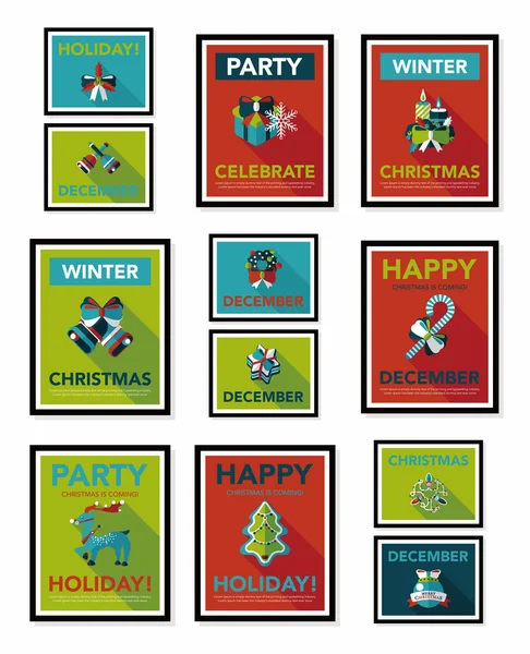 Noel poster afiş tasarım düz arka plan ayarlamak, eps10