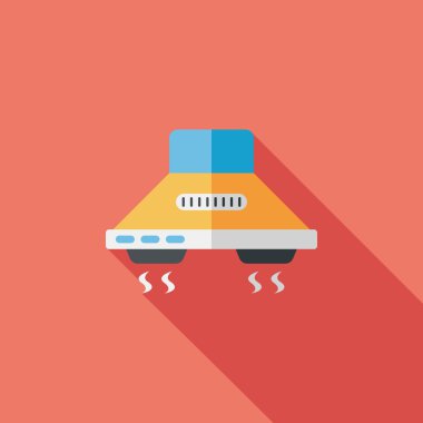 Uzun Gölge, eps10 ile mutfak eşyaları aralığı hood düz simgesi