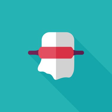 Uzun Gölge, eps10 ile mutfak eşyaları oklava düz simgesi