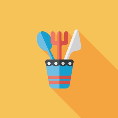 Uzun Gölge, eps10 sofra düz simgesiyle