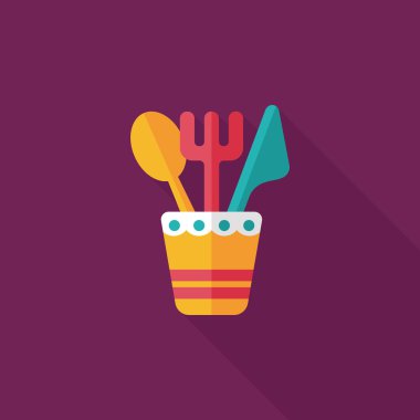 Uzun Gölge, eps10 sofra düz simgesiyle