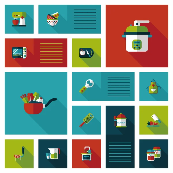 Kitchenware flat app ui background, eps10 — стоковый вектор