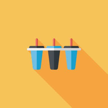 Uzun Gölge, eps10 ile mutfak eşyaları Buz yapıcı düz simgesi