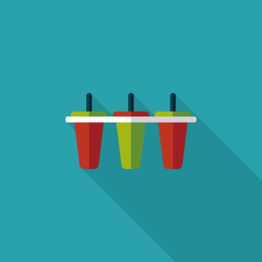 Uzun Gölge, eps10 ile mutfak eşyaları Buz yapıcı düz simgesi