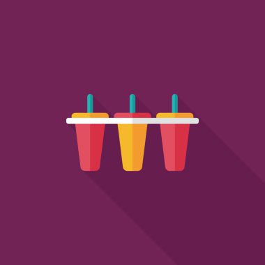 Uzun Gölge, eps10 ile mutfak eşyaları Buz yapıcı düz simgesi