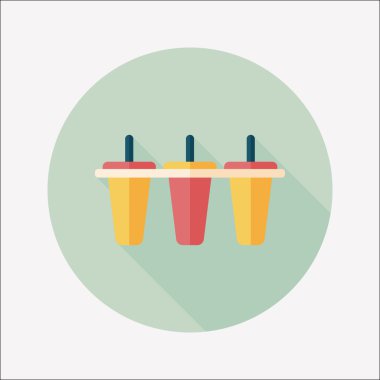 Uzun Gölge, eps10 ile mutfak eşyaları Buz yapıcı düz simgesi