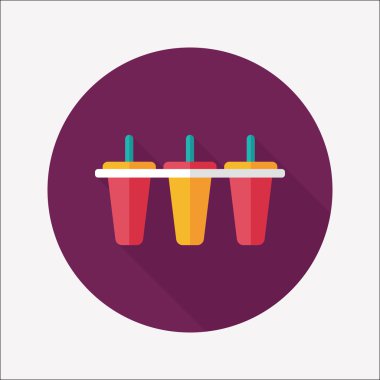 Uzun Gölge, eps10 ile mutfak eşyaları Buz yapıcı düz simgesi