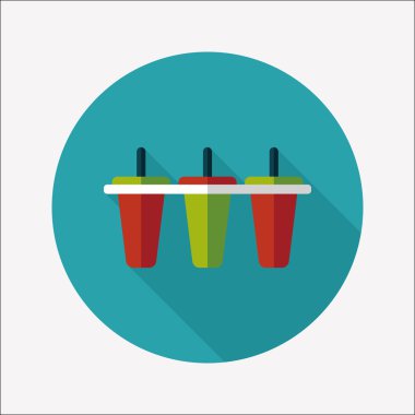 Uzun Gölge, eps10 ile mutfak eşyaları Buz yapıcı düz simgesi