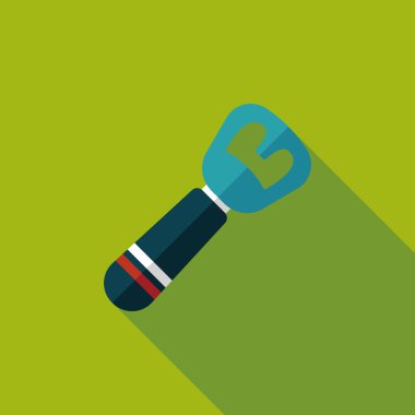 Uzun Gölge, eps10 ile mutfak eşyaları konserve açacağı düz simgesi