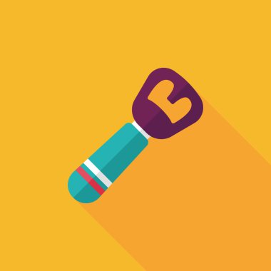 Uzun Gölge, eps10 ile mutfak eşyaları konserve açacağı düz simgesi