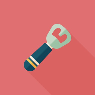 Uzun Gölge, eps10 ile mutfak eşyaları konserve açacağı düz simgesi