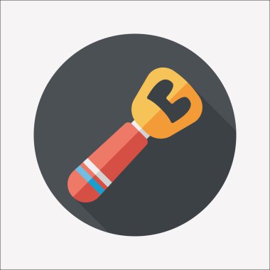 Uzun Gölge, eps10 ile mutfak eşyaları konserve açacağı düz simgesi