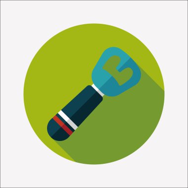 Uzun Gölge, eps10 ile mutfak eşyaları konserve açacağı düz simgesi