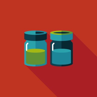 Uzun Gölge, eps10 ile mutfak eşyaları sosu şişe düz simgesi