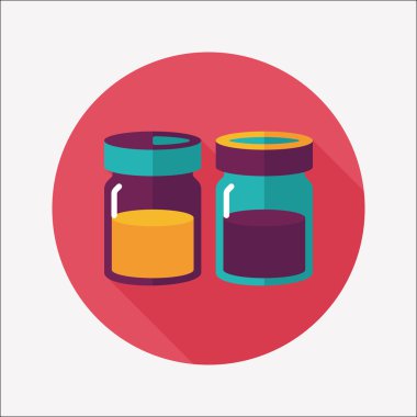 Uzun Gölge, eps10 ile mutfak eşyaları sosu şişe düz simgesi