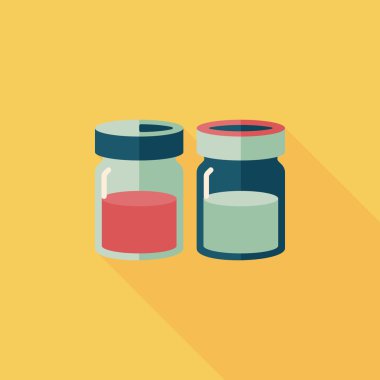 Uzun Gölge, eps10 ile mutfak eşyaları sosu şişe düz simgesi