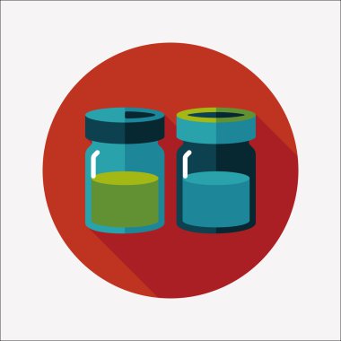 Uzun Gölge, eps10 ile mutfak eşyaları sosu şişe düz simgesi