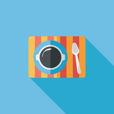 Uzun Gölge, eps10 sofra düz simgesiyle