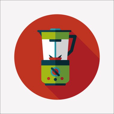 Uzun Gölge, eps10 ile mutfak eşyaları elektrikli meyve sıkacağı düz simgesi