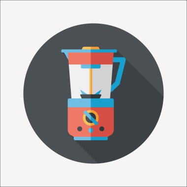 Uzun Gölge, eps10 ile mutfak eşyaları elektrikli meyve sıkacağı düz simgesi