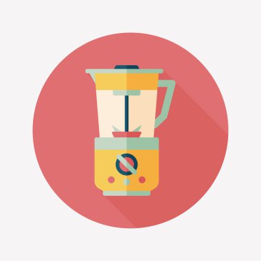 Uzun Gölge, eps10 ile mutfak eşyaları elektrikli meyve sıkacağı düz simgesi