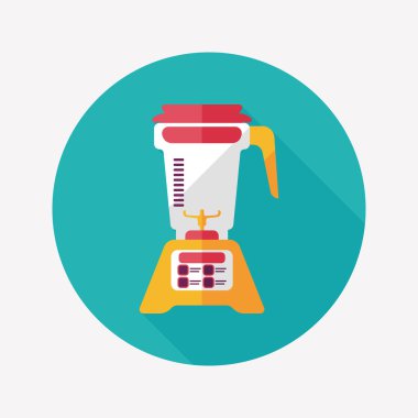 Uzun Gölge, eps10 ile mutfak eşyaları elektrikli meyve sıkacağı düz simgesi