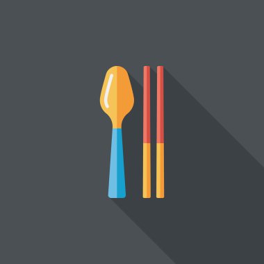 Uzun Gölge, eps10 sofra düz simgesiyle